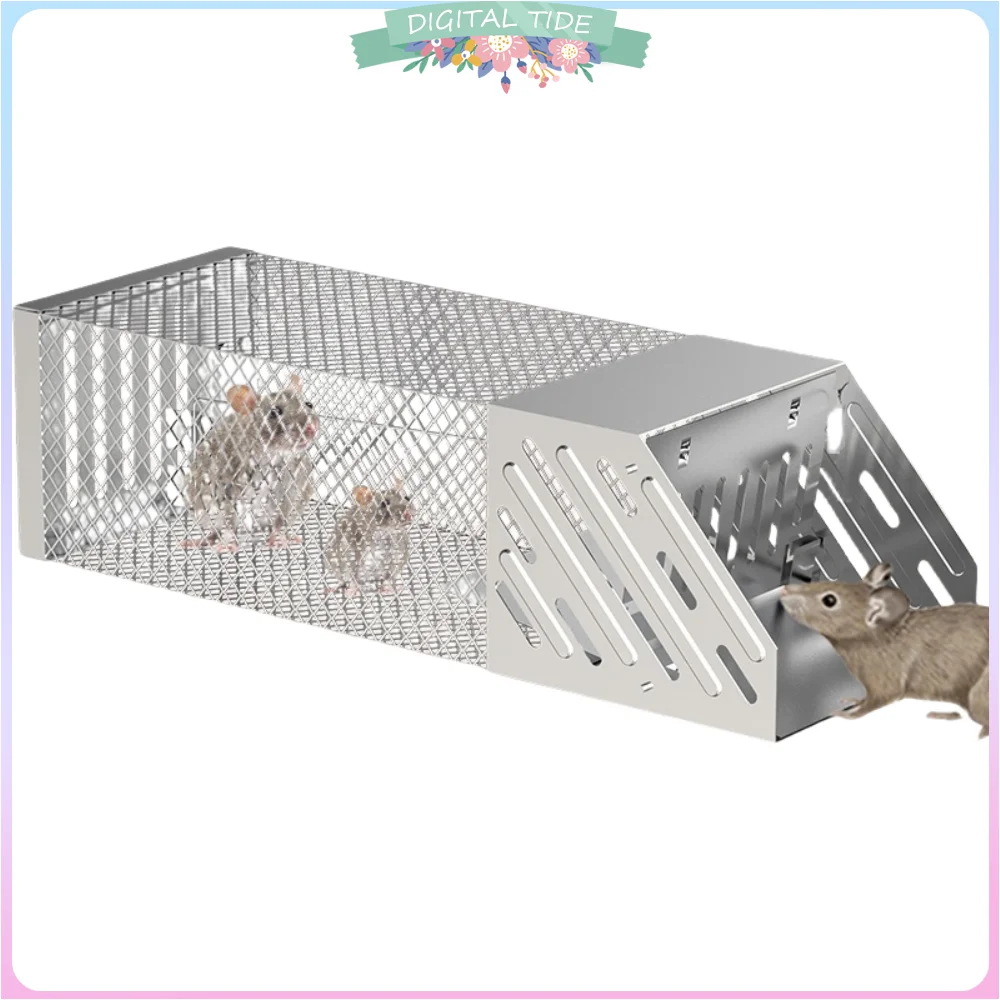 

Single Door Continuous Rat Hole Mouse Trap Safe Firm Iron Net Household Mouse Catcher Humane Indoor Outdoor Rat Trap Rat Cage