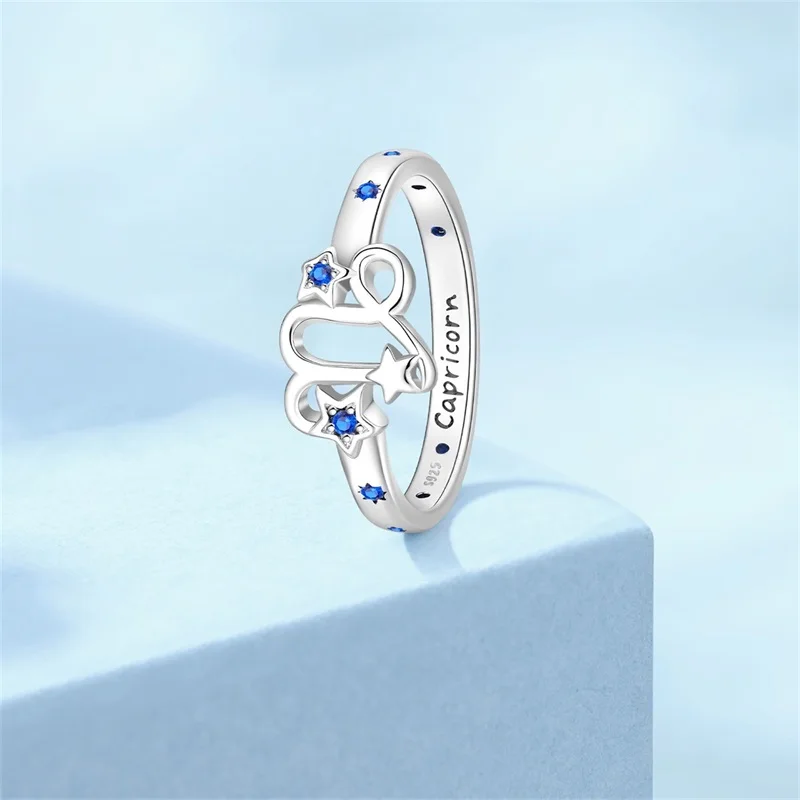 Hot Sales 925 Sterling Silver Capricorn Ring Classic Popular Original For Women Girls Fine Birthday Anniversary Jewelry Gifts