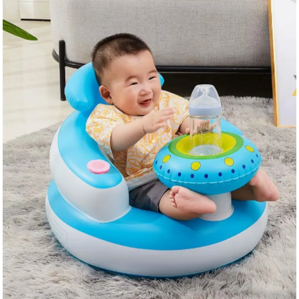 Portable Foldable Inflatable Baby Seat Infant Bath Support Training Chair Back Support Sofa Bathtub Shower Aid Kids Accessory view 2