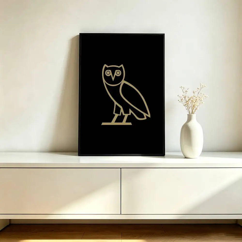 Hot Rapper D-Drake OVO Logo Poster Waterproof Wall Art Sticker For Bar Living Room Vintage Decor High Quality Print Gift
