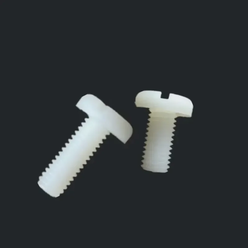 

jliCDIcT 2pcs M8 Environmental green plastic screw one-word round head nylon screws insulated pen head bolt bolts 50mm-80mm