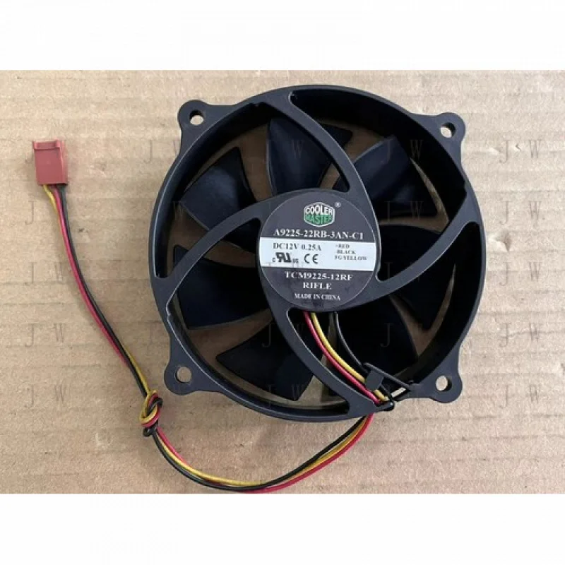 Ventilador de CPU DDW para CoolerMaster A9225-22RB-3AN-C1 TCM9225-12RF Rifle 92mm 12V 0.25A 3-Pinos