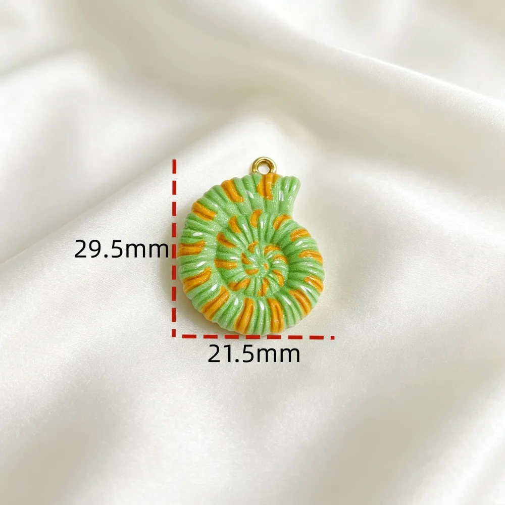 7Pcs Enamel Stainless Steel Snail Star Starfish Charms Pendant for Jewelry Making DIY Earring Necklace Keychain Accessories