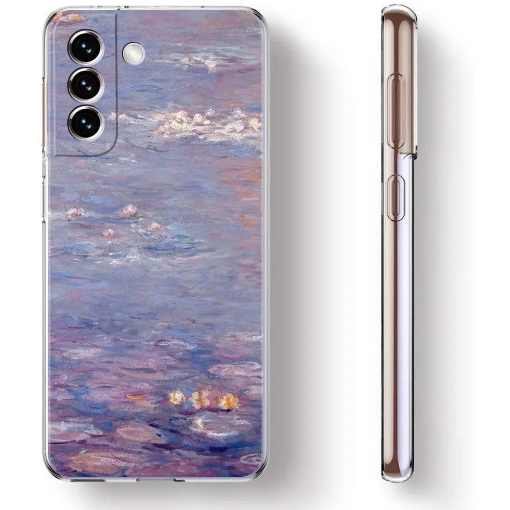 Claude Monet Impressionism Clear Silicone Phone Case For Samsung Galaxy S23 S22 5G S20 Ultra S21 FE 5G S10E S9 S8 S10 Plus Cover