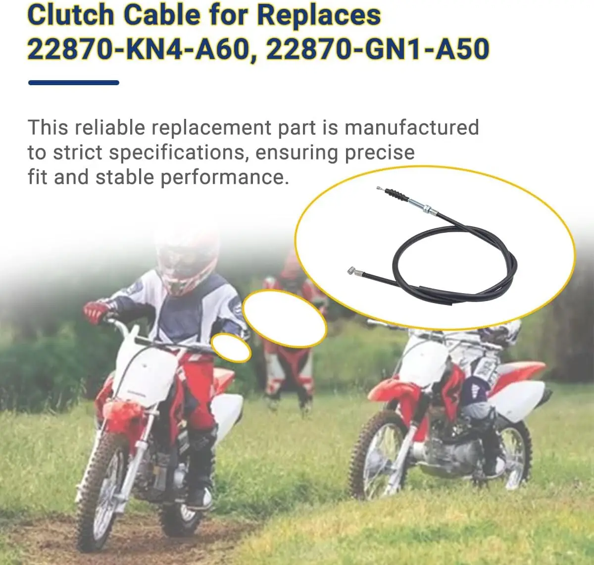 22870-KN4-A60 كبل القابض لهوندا CRF100F CRF80F XL80S XR100R XR75