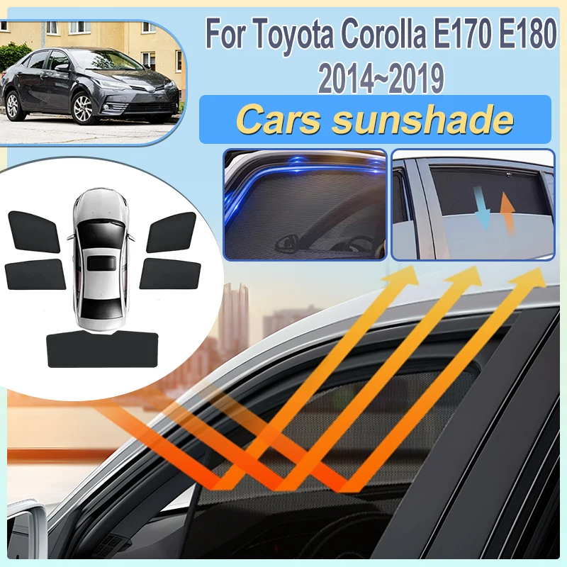 

For Toyota Corolla E170 2017 2014-2019 E180 Sedan Car Sun Visor Protection Side Glass Front Rear Windshield Sunshade Accessories