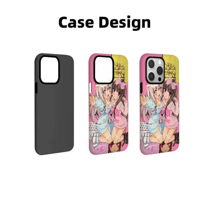 Ins Cute Anime Girl Phone Case for IPHONE 16 15PRO MAX 14 13 12 11 PRO Plus 15pro XS Acrylic TPU Two in One Mobile Phone Cases