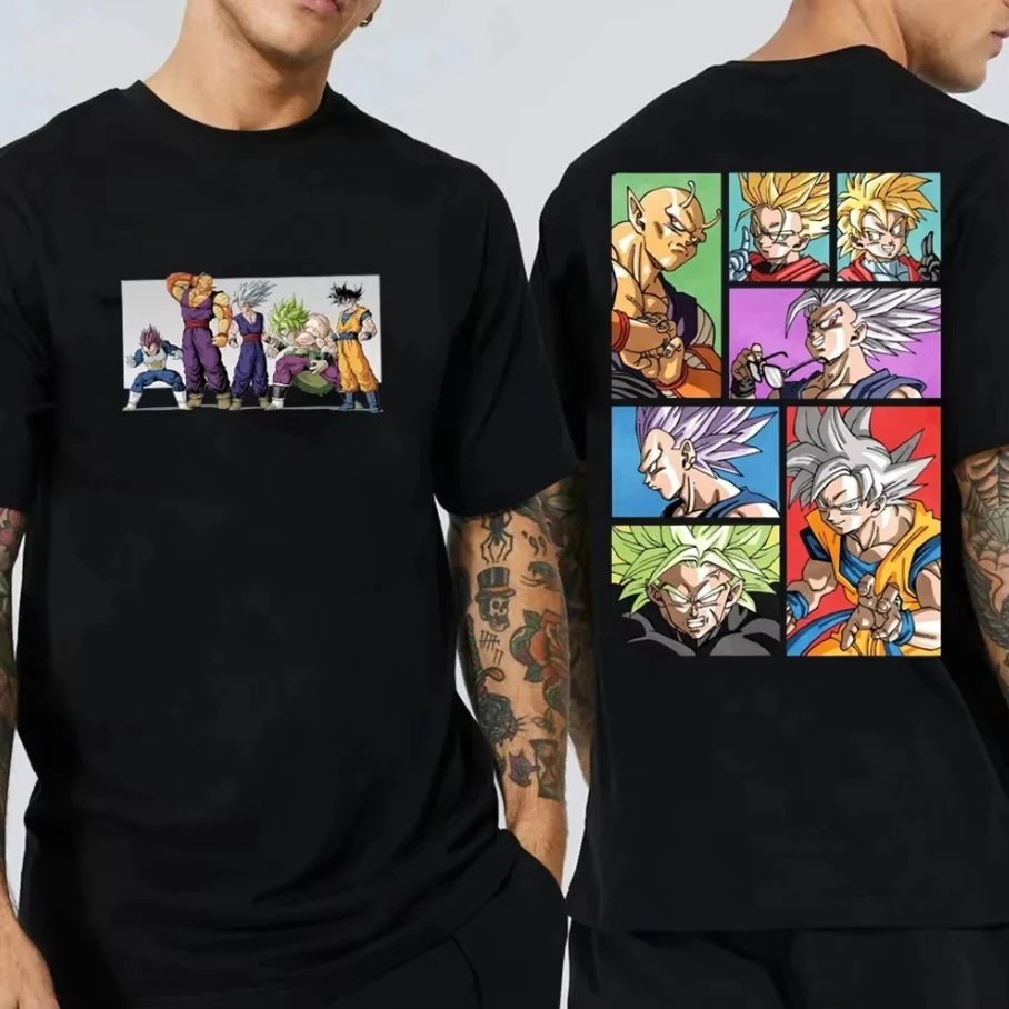 

Новейшая футболка Dragon Ball Wukong с короткими рукавами и принтом, свободная брендовая футболка с круглым вырезом Tide, летняя мужская и женская футболка
