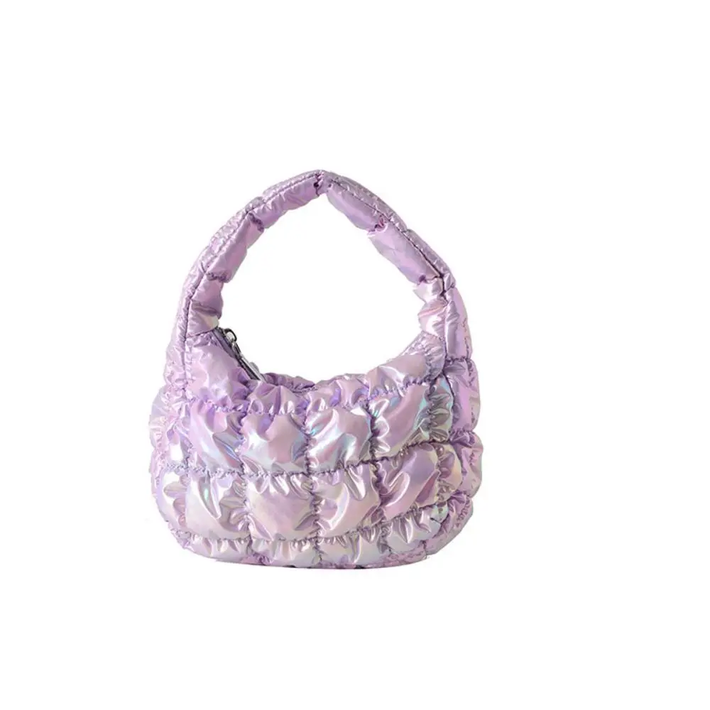 

Simple Mini Cloud Bubble Handbag Korean Style Solid Color Pleated Cloud Bag Storage Bag Nylon Underarm Bag Outdoor