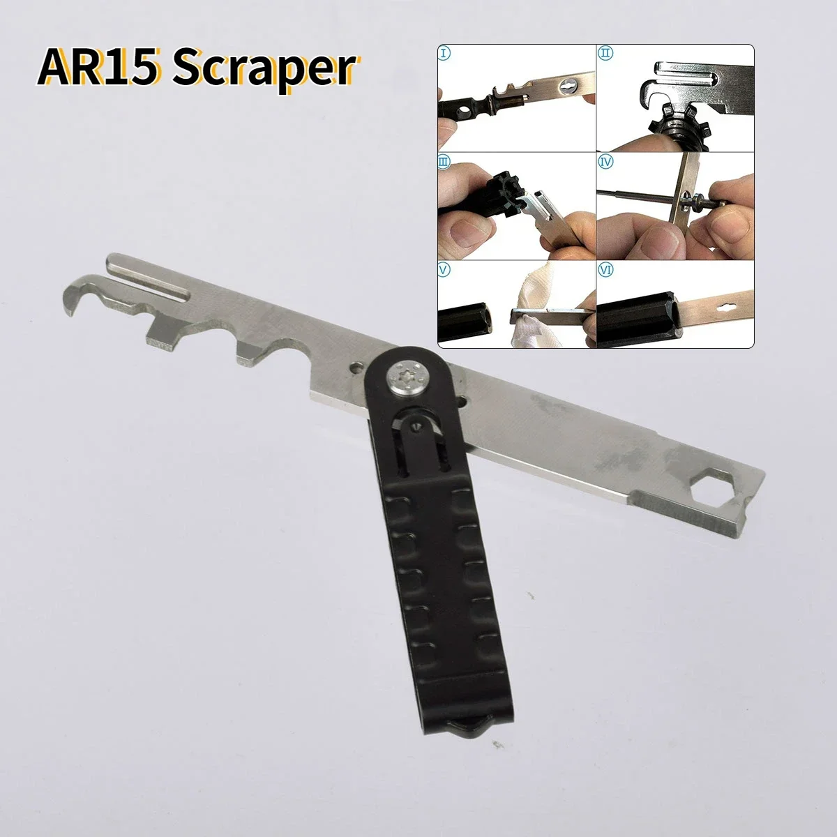 Tactical AR15 Carbon Removal Tool Bolt Cleaning Kit Rifle AR15 Scraper BCG .223/5.56 AVAR15S Gunsmithing Rebuild Accessories