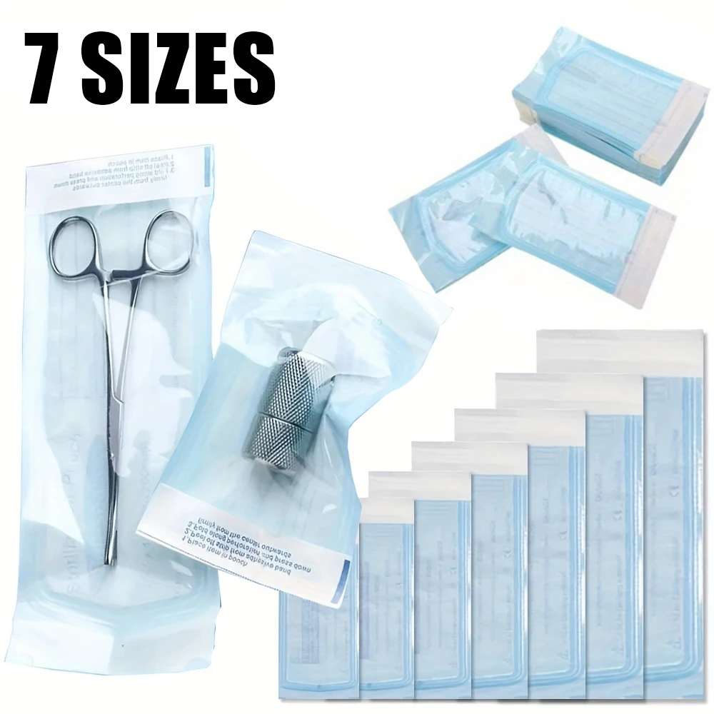Disposable Self-sealing Sterilization Pouches Bags 7 Sizes Sterile Storage Bags for Tattoo Tattoo Piercing Dental Beauty Salon