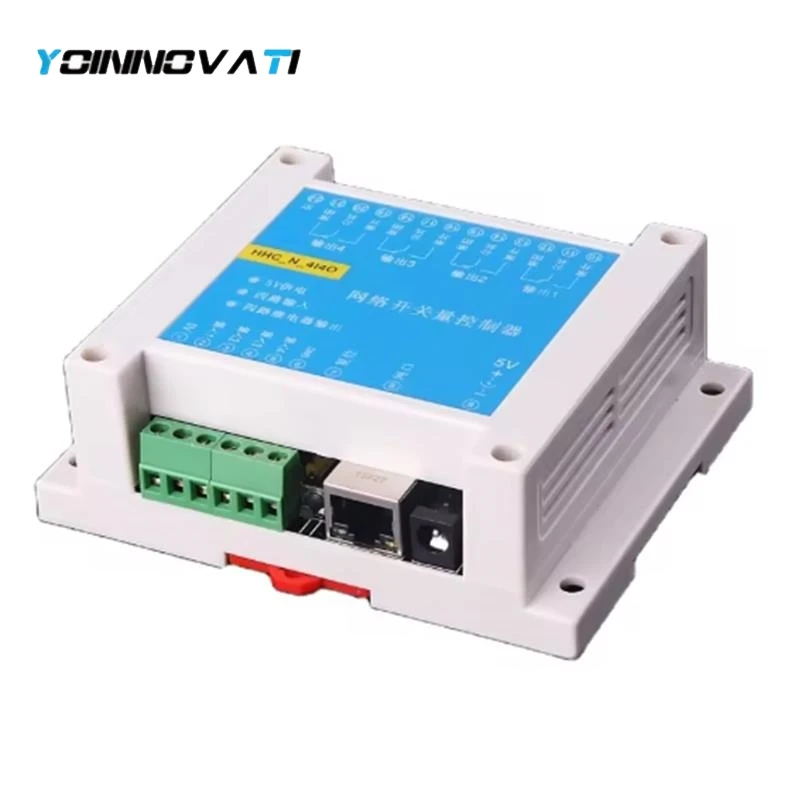 1PCS 4 Input and 4 Output Network Switch Quantity Ethernet Relay Switch Quantity Transparent Transmission Modbus TCP IP Relay