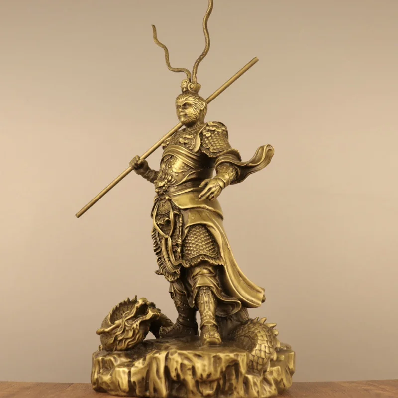 Brass Monkey King Sun Wukong Defeating Buddha Home Office Desk Decoration Ornament Gift Craft Wholesale