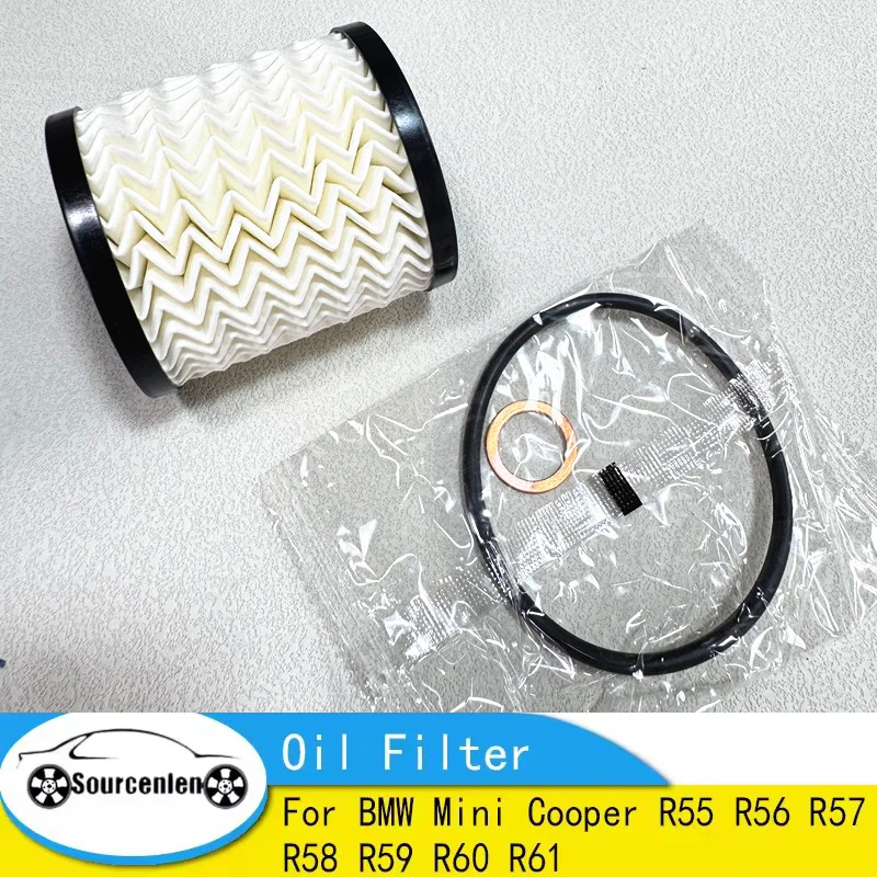 

Масляный фильтр двигателя с уплотнительным кольцом для BMW Mini Cooper R55 R56 R57 R58 R59 R60 R61 11427622446 114276 -22446