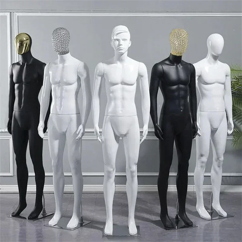 Male Mannequins for Men's Clothing Store Couture Props Full Body Plastic Dummy Shopping Mall Window Display Clothes Mannequin