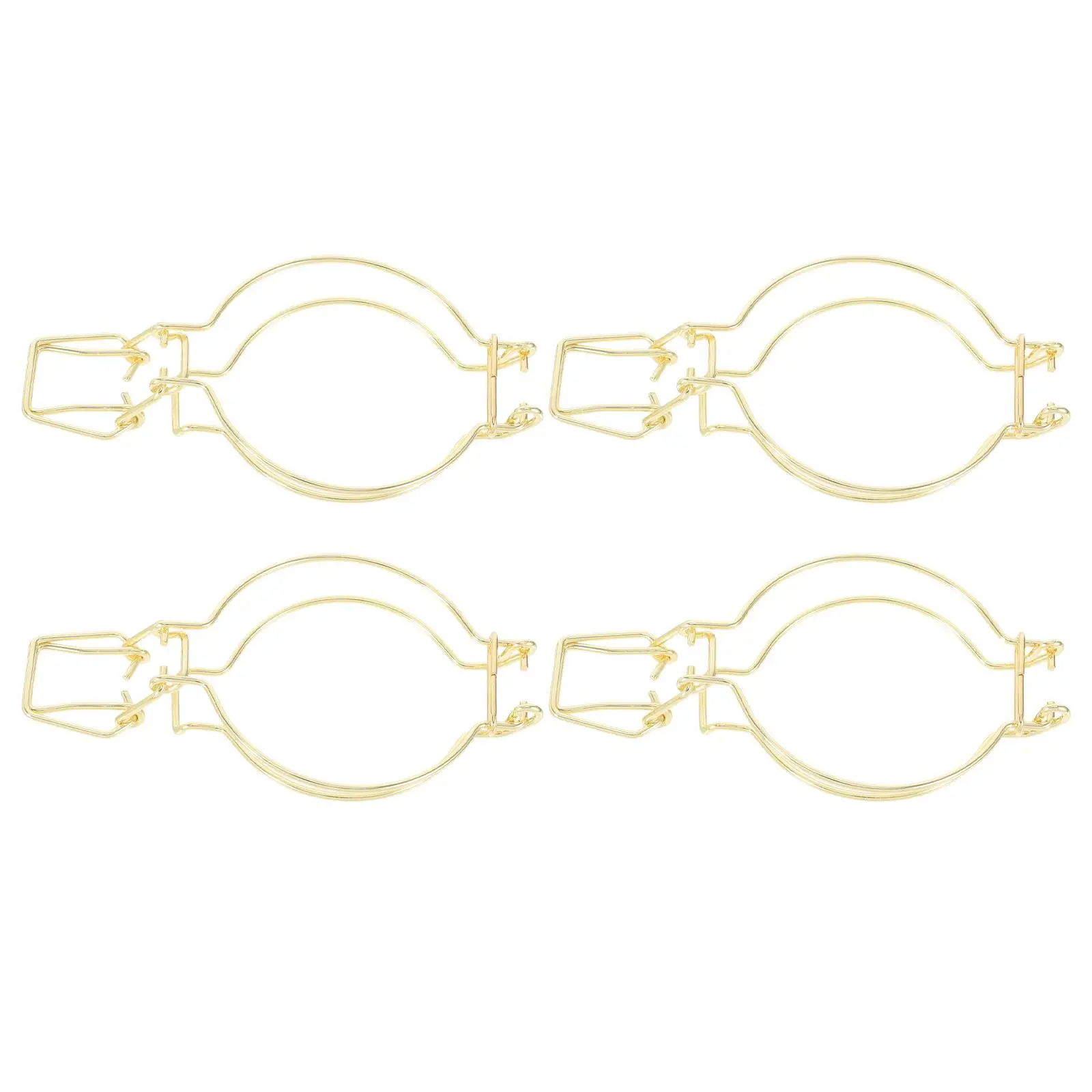 Clips de anillo para tapa de tarro de acero inoxidable dorado, sujetadores de sellado de 78mm para accesorios de enlatado, almacenamiento de cocina, 4 Uds.