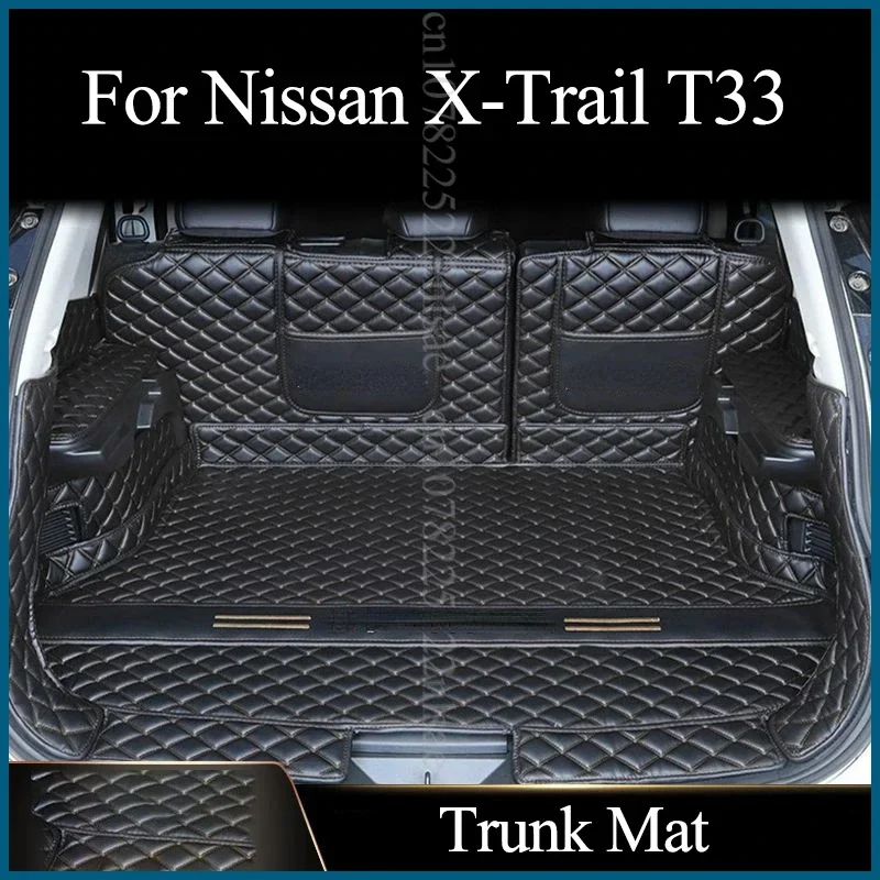 Car Trunk Mat for Nissan X-Trail XTRAIL E-Power Rogue T33 2014-2024 Waterproof Mat Liner Cargo Trunk Tray Carpet Luggage Pad