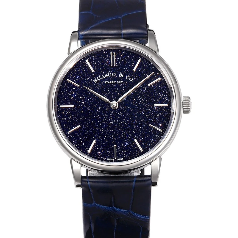 

Huasuo 39mm Ultra-thin Watch Star Disc SW300 Automatic Mechanical Movement Waterproof Business Leisure Watch