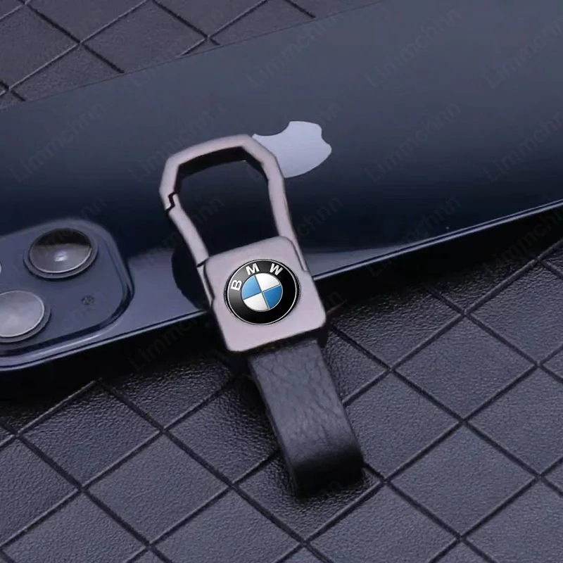 

Metal And Leather Car Styling Keychain Car Logo Ring For BMW M F20 F30 G20 F31 F34 F10 G30 F11 X3 F25 X4 M4 1 3 5 7 Series