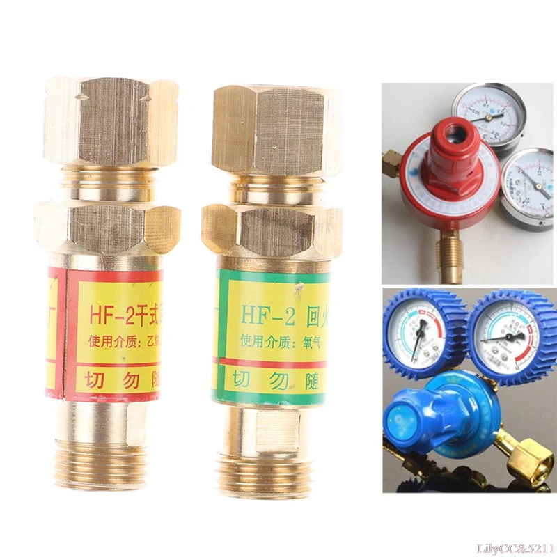 Gas Welding Accessories Oxygen/Acetylene Check Valve Flashback Arrestor Automatic Reset