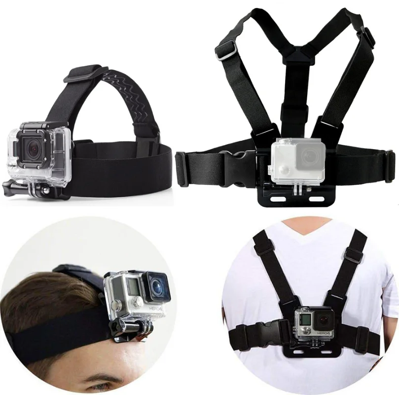 

Adjustable Chest Body Harness Belt Strap Mount For Gopro HD Hero 10 9 8 7 6 5 4Session Action sj4000 EKEN H9 Camera Accessories