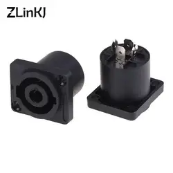 2pcs Female Jack Socket Connector Audio Loudspeaker Amplifier Converter for PA Amplifier Cable 4 Pin Speakon