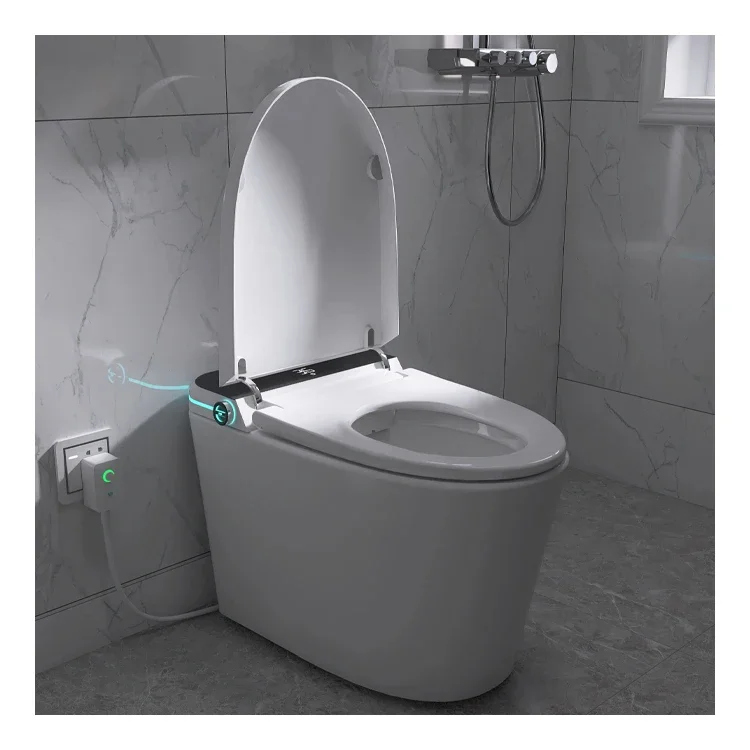 for High End Floor Mounted Automatic Flush Electric Toilet Bathroom Ceramic Intelligent Smart Toilets P -Trap/ S-Trap