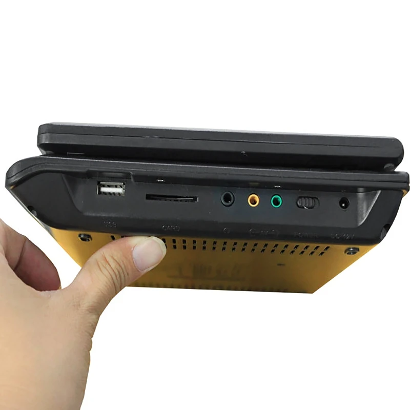 مشغل DVD CD EVD صغير محمول مقاس 9.8 بوصة مشغل تلفزيون ذكي لسطح المكتب الرقمي مع جهاز تحكم عن بعد 270 °   شاشة قابلة للدوران للسفر