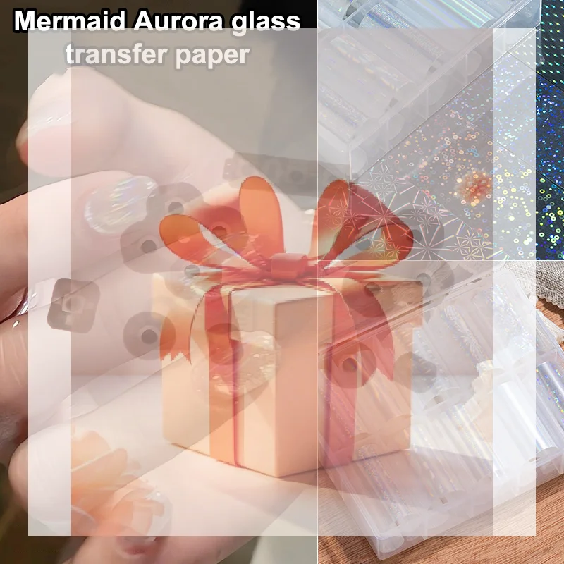 6/10 لفات من رقائق نقل الأظافر بتأثيرات الليزر والسماء المرصعة بالنجوم والأورورا، ملصقات أظافر زجاجية لنقلها على طلاء الجل وطلاء عين القط، لتزيين الأظافر بنفسك