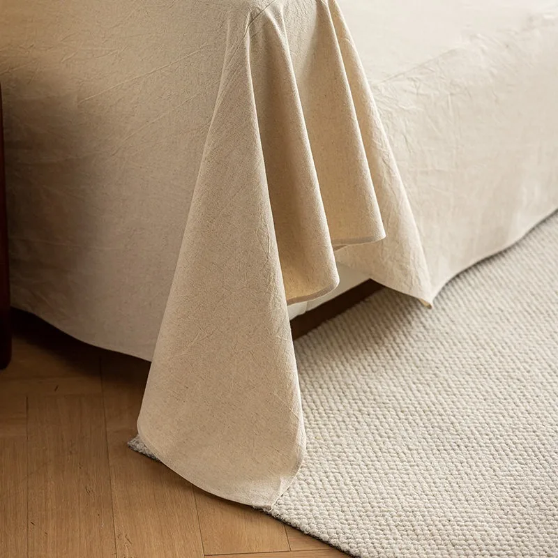 French Linen Sofa Throw, Nordic Beige Full Wrap Slipcover, All-season Universal Multi-purpose Sofa Cover