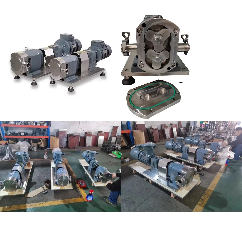 

Sanitary Stainless Steel SS304 SS316L Lobe Transfer Pump Tri Clamp Rotary Lobe Pump for Chocolate for Food Processing