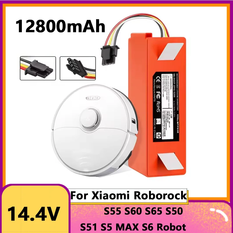 14.4V 6500mAh li-ion Battery Vacuum Cleaner accessories for xiaomi mi SDJQR01RR SDJQR02RR SDJQR03RRE35 Xiaowa C10 E20 E35 Robot