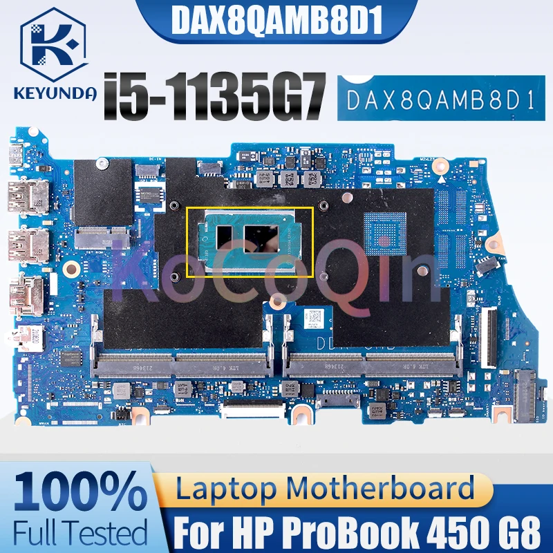 DAX8QAMB8D1 For HP ProBook 450 Notebook Mainboard SRK05 i5-1135G7 Laptop Motherboard 100％ Tested