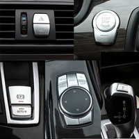 for BMW F10 F07 F06 F20 F30 F32 F01 F02 F25 F26 Car Button Covers Stickers Car Interior Chrome Accessories Trim