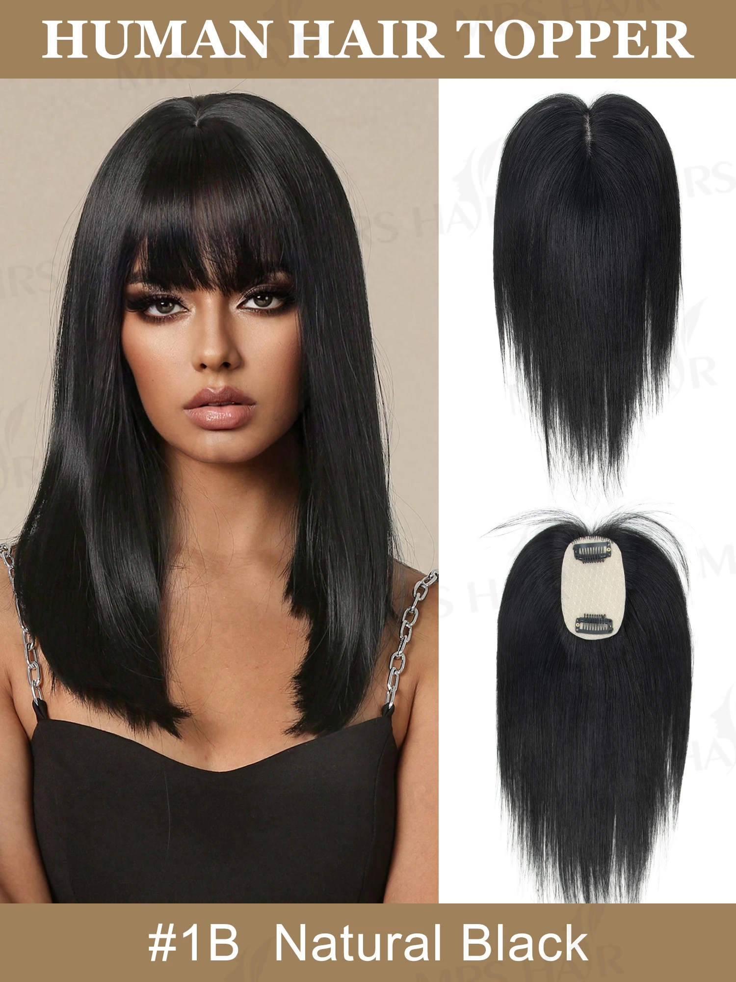 

Накладные пряди из натуральных волос с полной челкой, женский парик-накладка, кружевное наращивание волос 5×9, натуральная линия роста волос