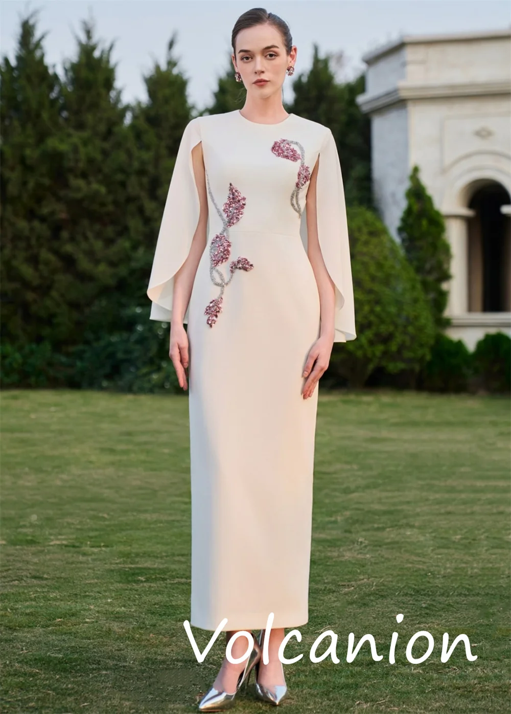 Customized Chinese Style Jersey Sequined Straight Scoop Neck Midi Dresses Bespoke Occasion Intricate Exquisite