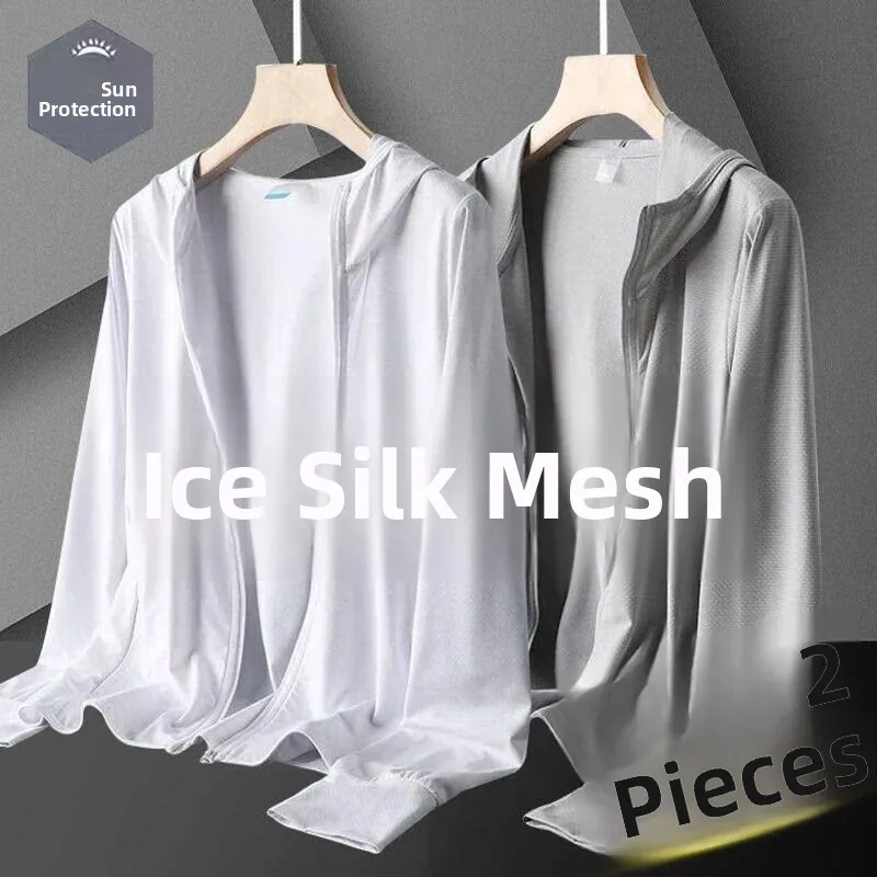 Women's Summer Thin Ice Silk Mesh UV Protection Clothing Fishing Sport Outdoor Activities Quick Dry Lightweight Breathable