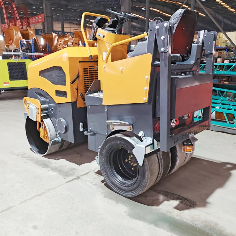 750kg Hydraulic Static Road Roller with Double Drum for Smooth Asphalt Finishing and Concrete Surface Rolling Customized