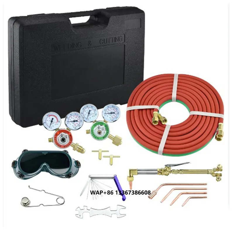 Professional Oxygen Acetylene Welding Cutting Torch Kit Welding & Cutting Outfit for Gas Cylinder Essential Equipment