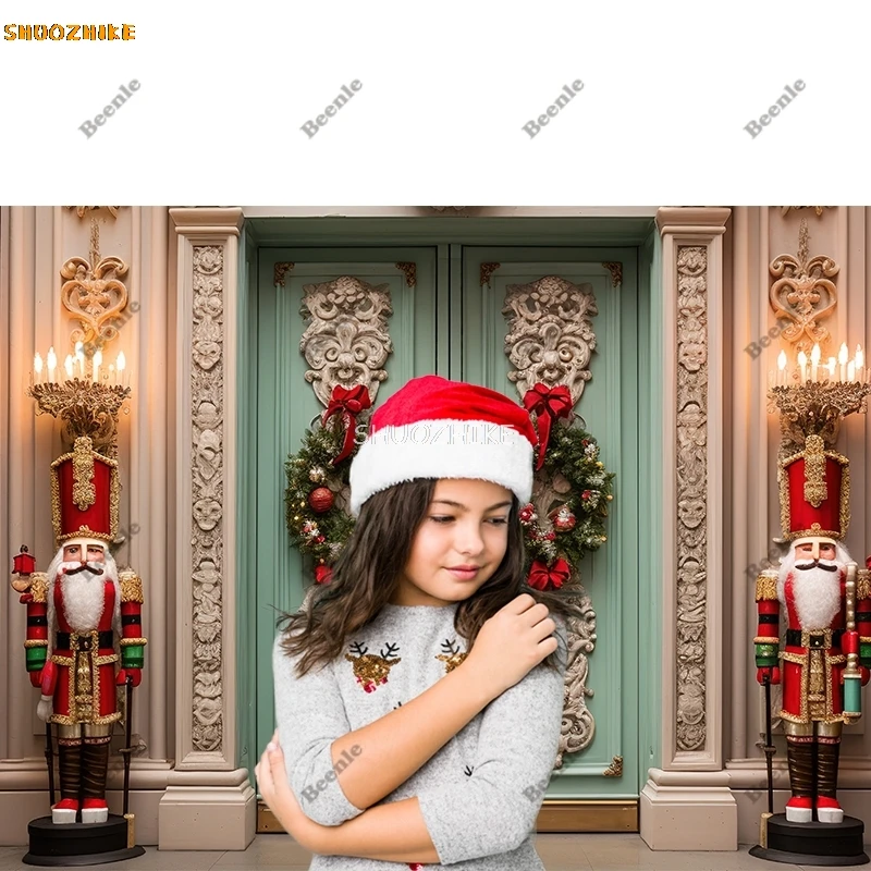 Photography Background Christmas Decoration Santa’s Workshop Nutcracker Soldier Photo Studio Photozone Props Photocall