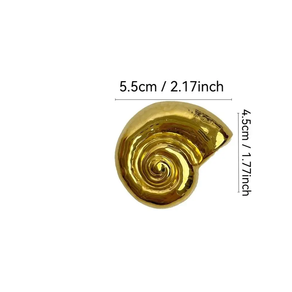 Fashion Gold Silver Korean Style Brooches Korean Shell Design Snail-shell Brooches Couple Pins Women Men