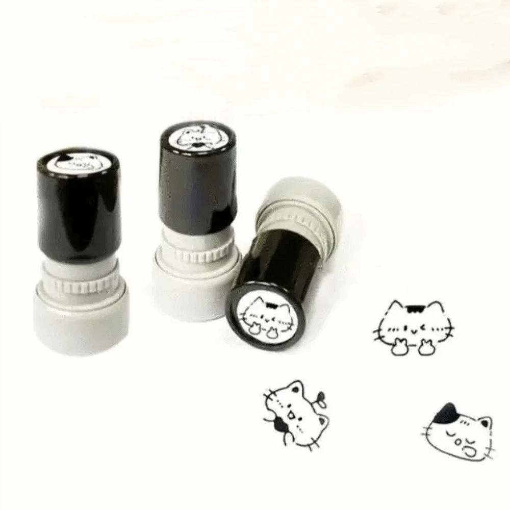 11Styles Black Cat Stamp Cat Designs Animal Shape Kitten Stamp Diary Collage Clean Imprints Cartoon Stamps Journal Decoration view 3
