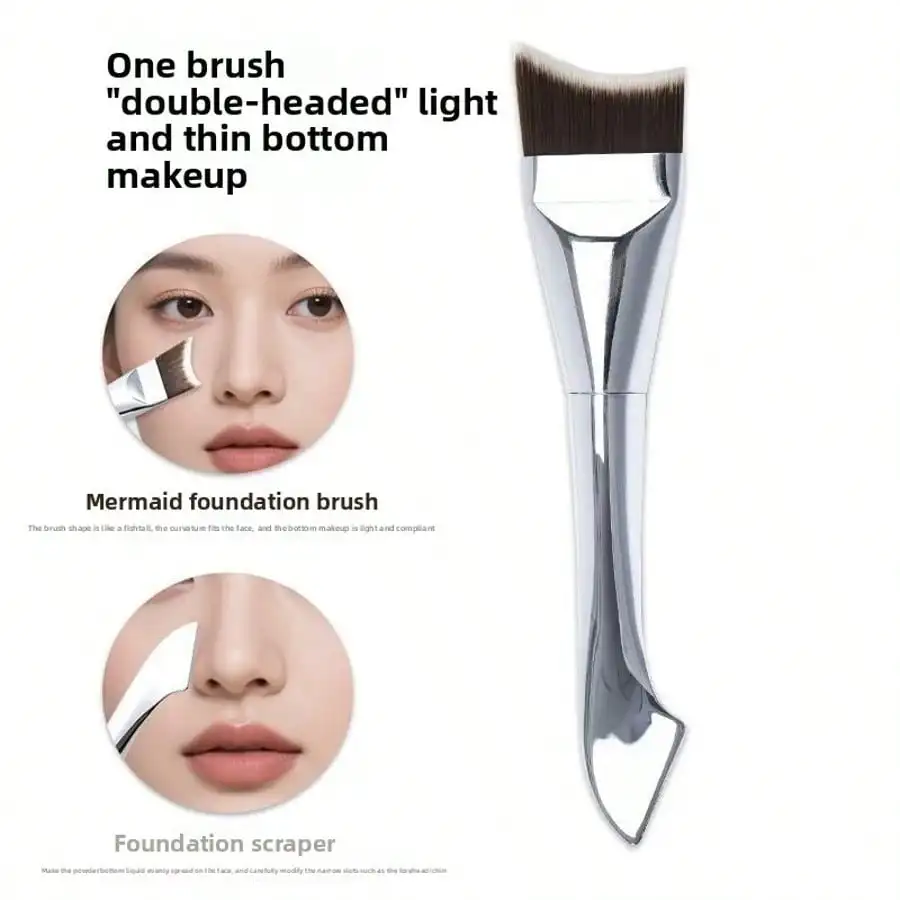 1 Flat Foundation Brush, Ultra-Thin Blade Foundation Brush, Angled Liquid Foundation Brush, Suitable for the Face