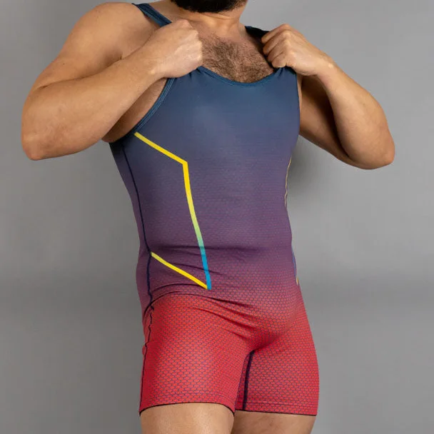 Wrestling Singlets Suit Boxing Triathlon One Piece Bodysuit Iron Men Swimwear Gym Sport Fitness Skinsuit Sleeveless Running Wear