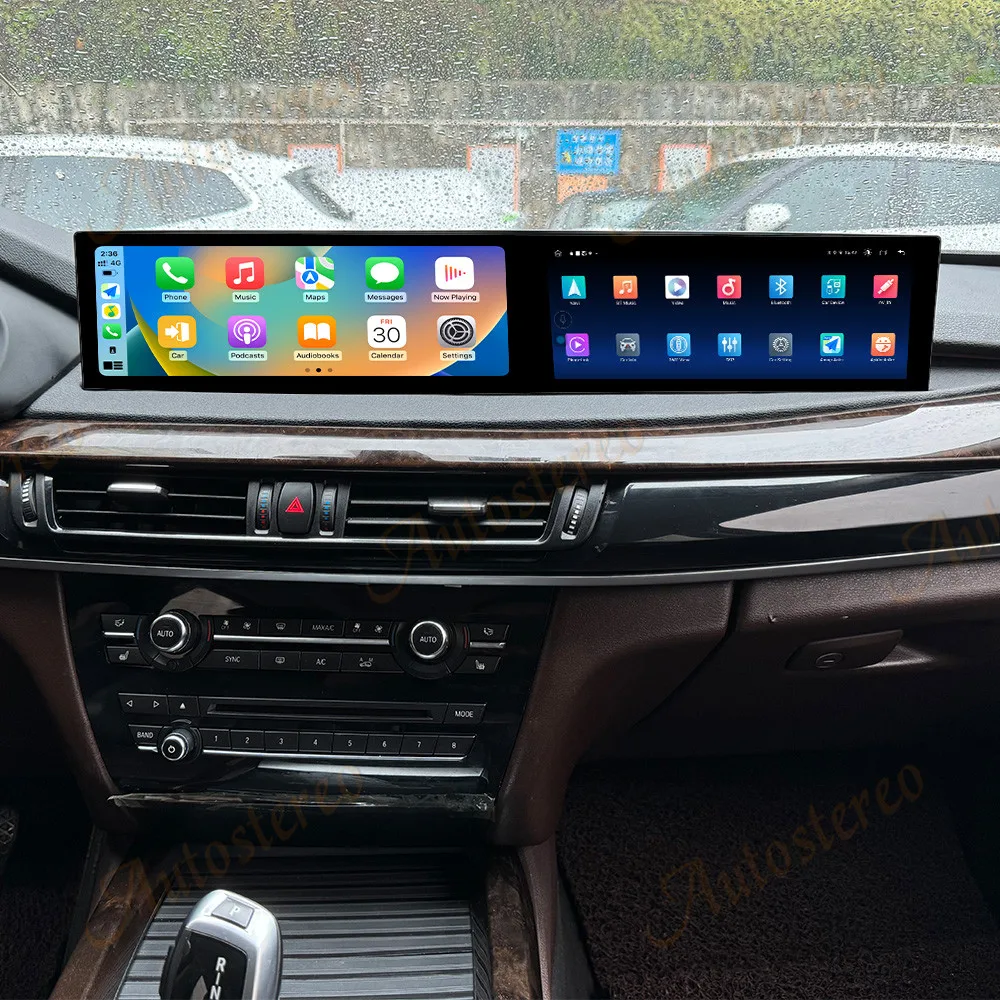 21inch Dual Screen Carplay Android13 For BMW X5 F15 X6 F16 X5M X6M 2014-2019 Car Multimedia Player GPS Navigation Head Unit-