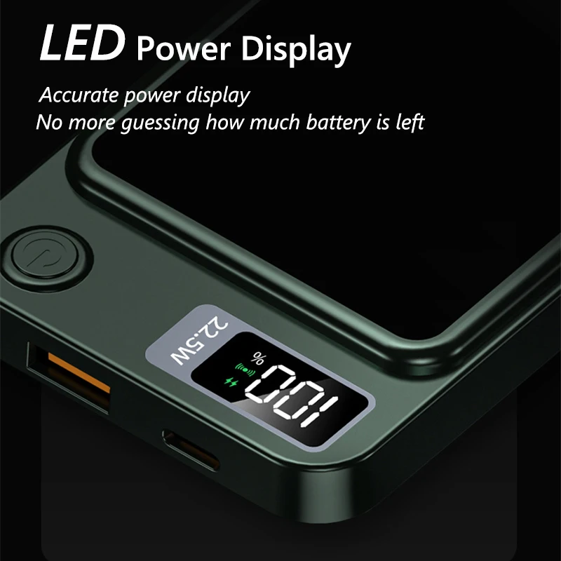 Magnetic Power Bank 20000mAh 22.5W Fast Charging External Battery Pack for Huawei Samsung iPhone PD 20W Wireless Fast Powerbank