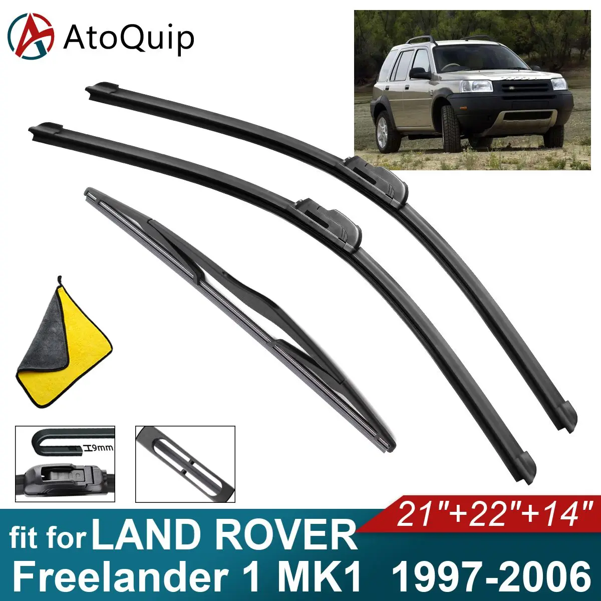 Car Windshield Wiper Blades Fit For LAND ROVER Freelander 1 MK1 Rear Wiper Blades Soft Rubber Auto Front Windscreen