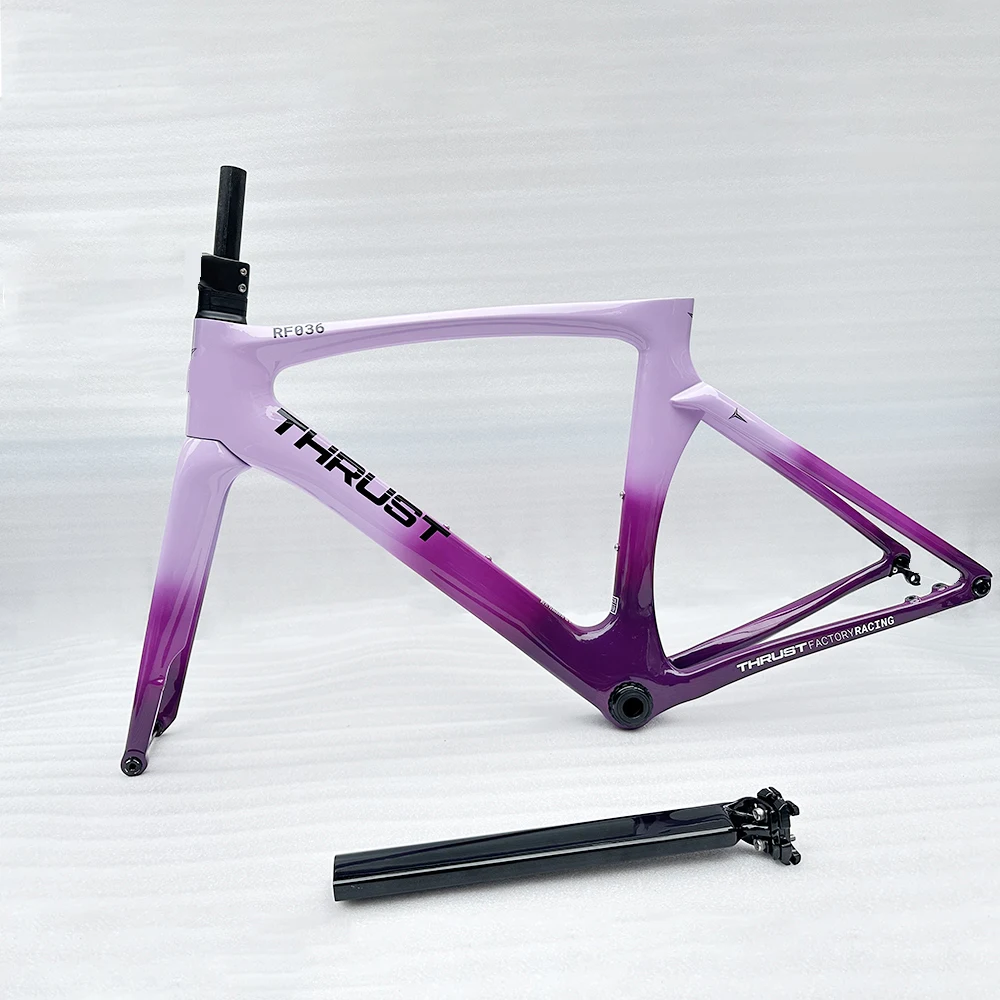 THRUST Carbon Road Bike Frame speed Bicycle Frame, T1000 UD 49 50 52 54 56 58cm, 2 Warranty, Customize Logo