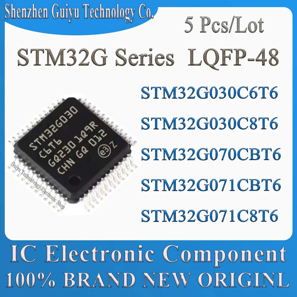 5 Pcs/Lot STM32G030C6T6 STM32G030C8T6 STM32G070CBT6 STM32G071C8T6 STM32G071CBT6 STM32G030 STM32G070 STM32G LQFP-48 IC MCU Chip