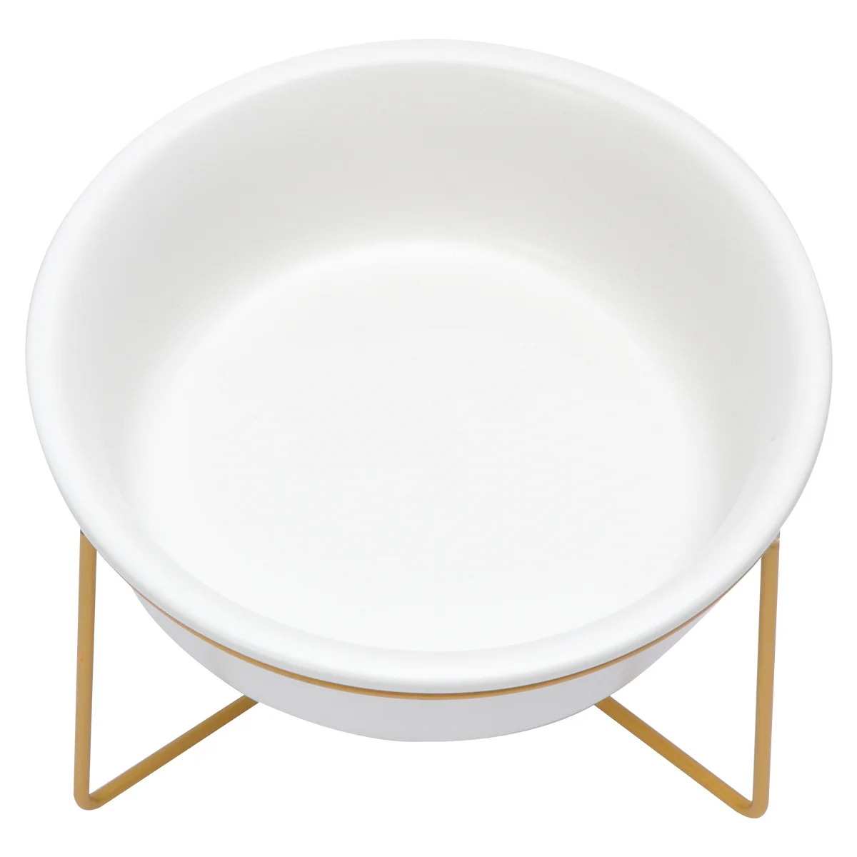 

1Pcs Pet Feeder High Feet Ceramic Bowl White 17.8cm 800ml Cervical Food Dish for Cat Dog Pet Feeder